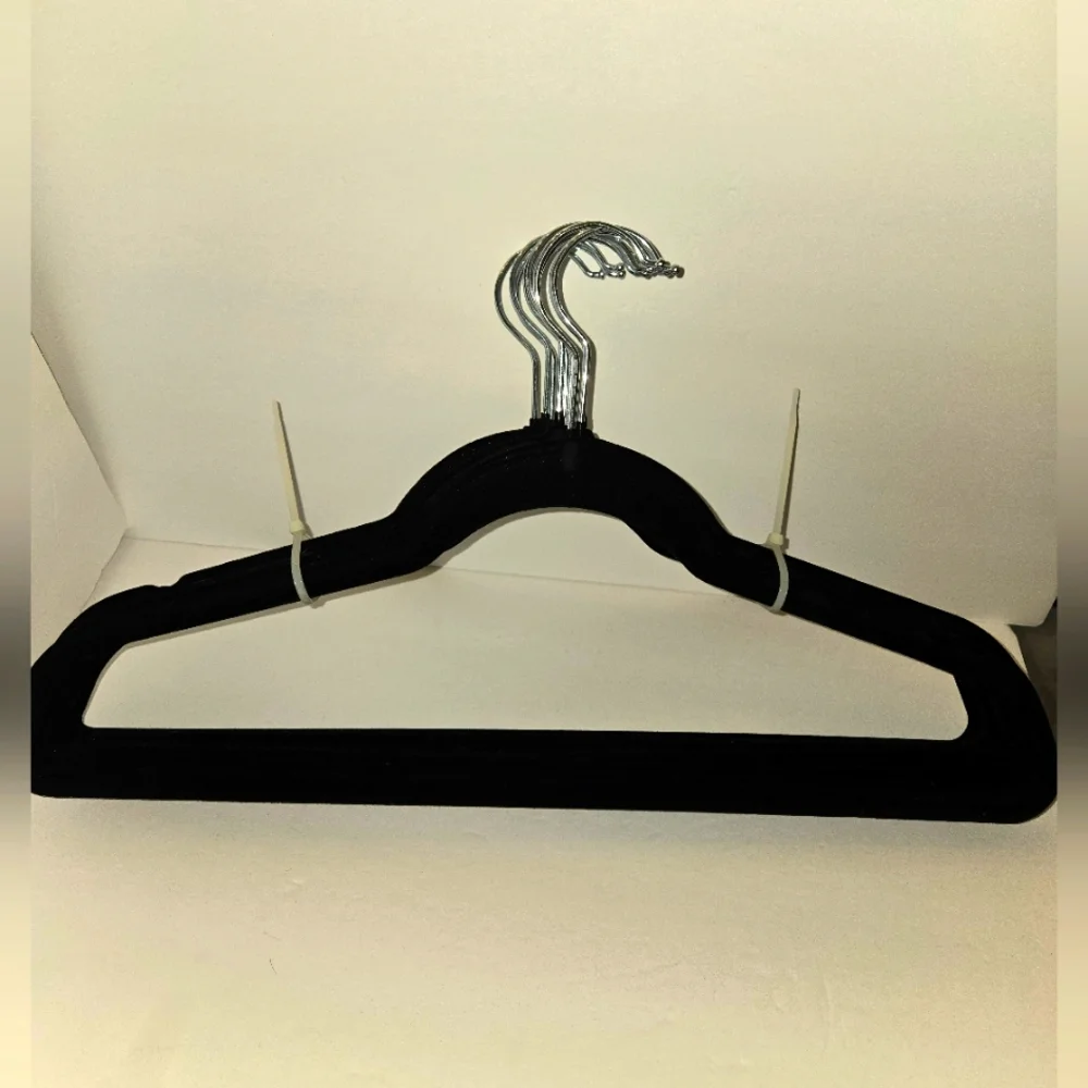 Black Velvet Hangers Set of 15